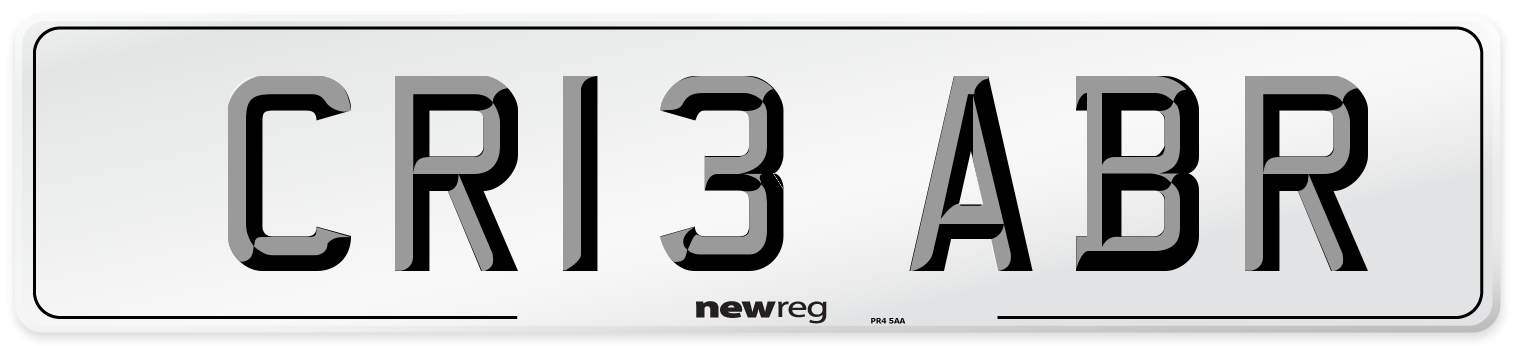 CR13 ABR Number Plate from New Reg